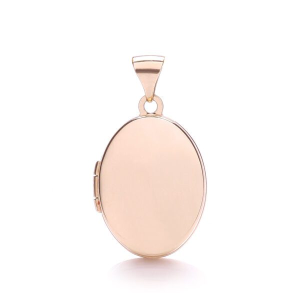 9ct Rose Gold Oval Shaped Plain Locket