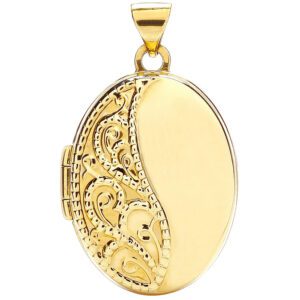 9ct Yellow Gold Oval Shaped Locket