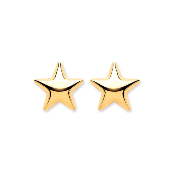 9ct Yellow Gold Star Studs