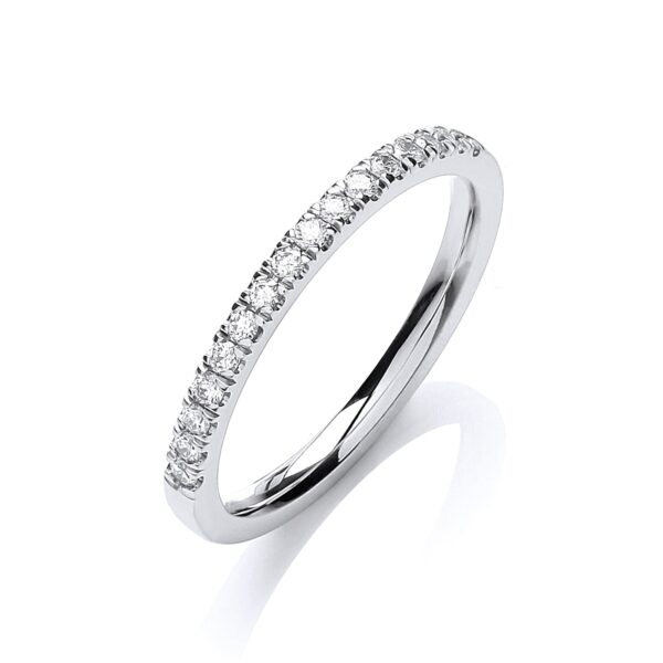 18ct White Gold 0.20ct Diamond Half Eternity Ring