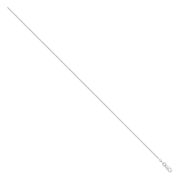 18ct White Gold 1.0mm Spiga Chain