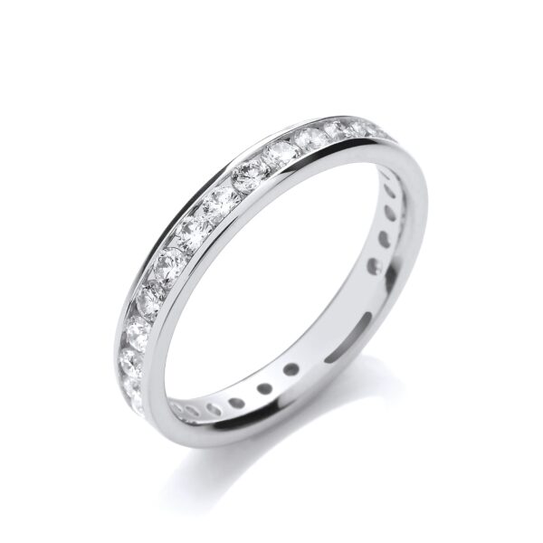 18ct White Gold Channel Set Full Eternity 1.00ct Diamond Ring
