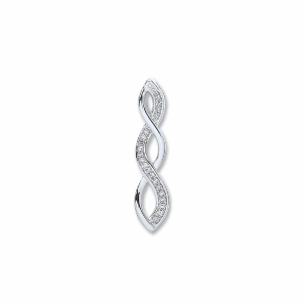 9ct White Gold 0.08ct Diamond Pendant