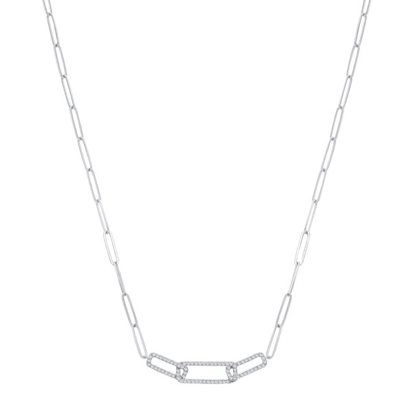 9ct White Gold 0.35ct Diamond Necklace