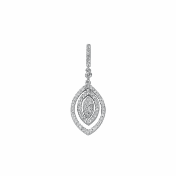 9ct White Gold 0.50ct Diamond Drop Pendant