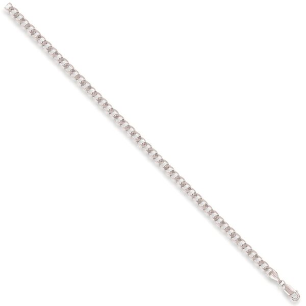 9ct White Gold 3.8mm Curb Chain