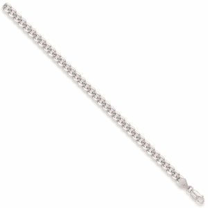 9ct White Gold 3mm Curb Chain
