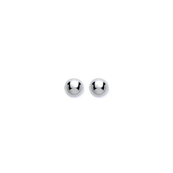 9ct White Gold 4mm Ball Studs
