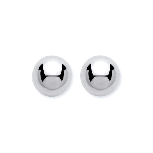 9ct White Gold 5mm Ball Studs