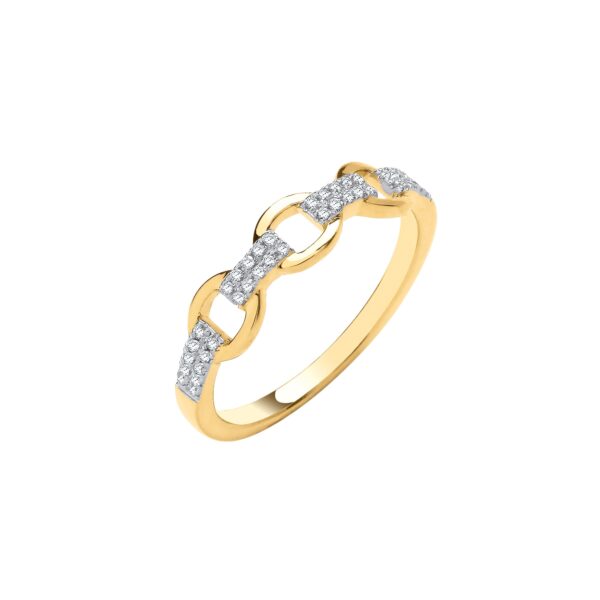 9ct Yellow Gold 0.10ct Diamond Ring