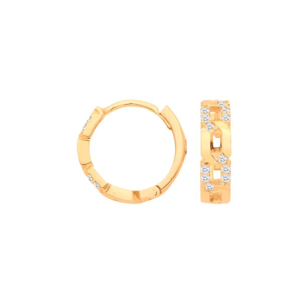 9ct Yellow Gold 0.12ct Diamond Huggie Earrings