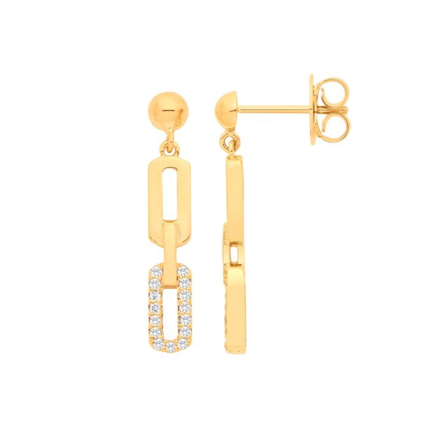 9ct Yellow Gold 0.18ct Drop Diamond Earrings
