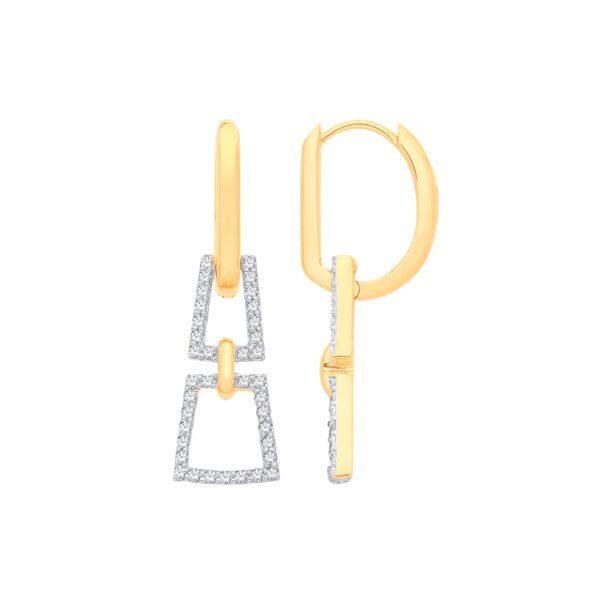 9ct Yellow Gold 0.33ct Diamond Earrings