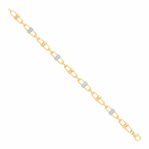 9ct Yellow Gold 0.38ct Diamond Bracelet