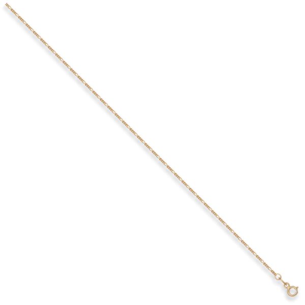 9ct Yellow Gold 1.3mm Figaro Chain