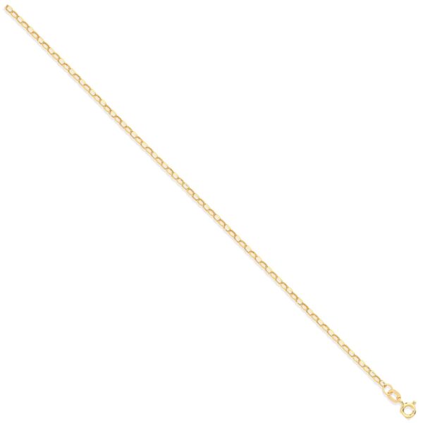 9ct Yellow Gold 2.2mm Hollow Belcher Chain