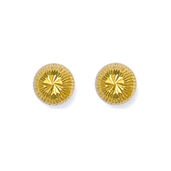 9ct Yellow Gold 8mm Cubic Zirconia Studs