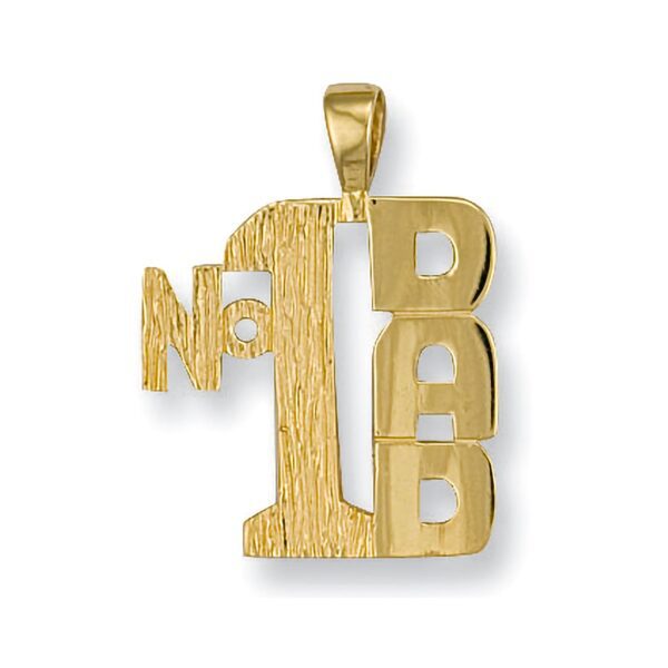 9ct Yellow Gold No:1 Dad Pendant
