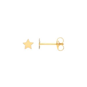 9ct Yellow Gold Star Stud Earrings