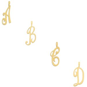 9ct Yellow Gold Script Initial Pendant