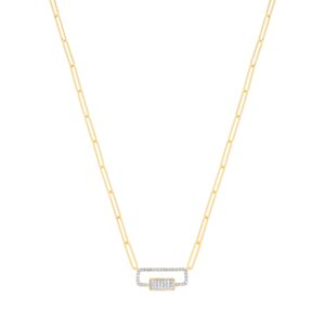 9ct Yellow Gold 0.22ct Diamond Necklace