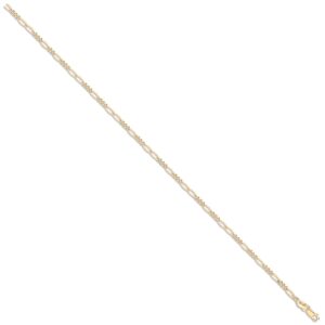 9ct Yellow Gold 2.2mm Hollow Figaro Chain