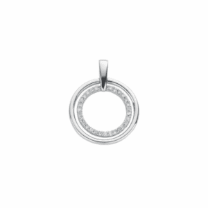 9ct White & Yellow Gold Interlocking Circles Ladies Bracelet