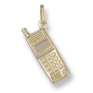 9ct Yellow Gold Mobile Phone Pendant