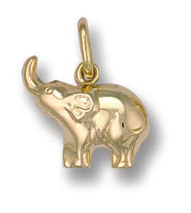 9ct Yellow Gold Baby Elephant Pendant
