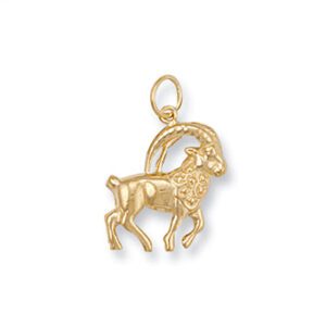 9ct Yellow Gold Capricorn Zodiac Pendant