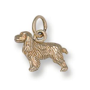 9ct Yellow Gold Cocker Spaniel Pendant