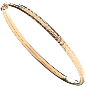 9ct Yellow Gold Diamond Cut Fancy Bangle