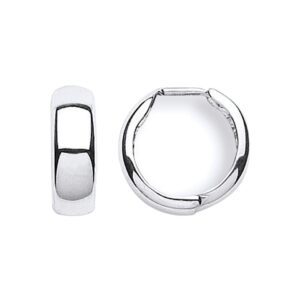 9ct White Gold 16mm Hinged Huggies