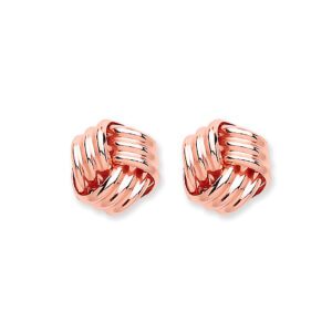 9ct Rose Gold Knot Studs