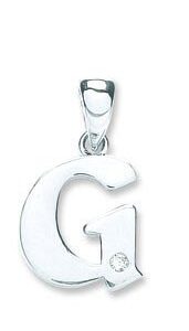 9ct White Gold 0.01ct Diamond Goldinitial