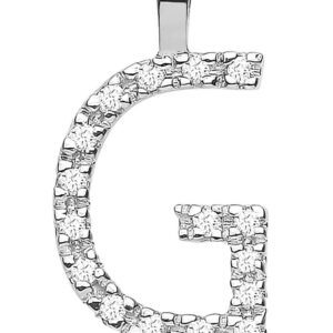 9ct White Gold 0.05ct Diamond Goldinitial