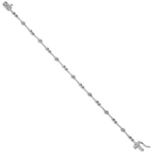 9ct White Gold 0.15ct Diamond Bracelet