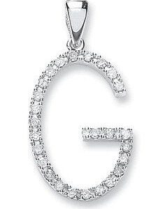 9ct White Gold 0.22ct Diamond Goldinitial