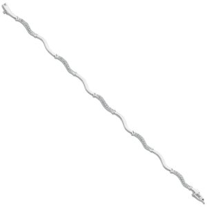 9ct White Gold 0.28ct Diamond Bracelet
