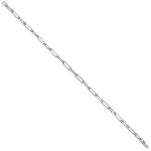 9ct White Gold 0.42ct Curb Bracelet
