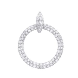 9ct White Gold 0.60ct Circle Of Life Diamond Pendant