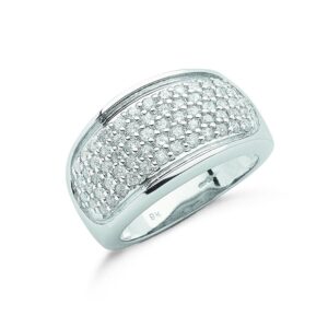 9ct White Gold 1.00ct Diamond Bombay Ring