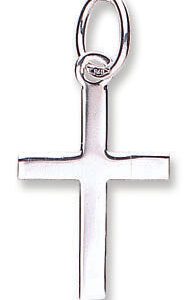 9ct White Gold Cross