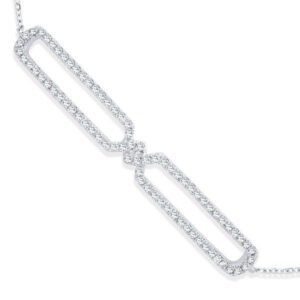 9ct White Gold Friendship 0.38ct Diamond Bracelet