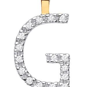 9ct Yellow Gold 0.05ct Diamond Goldinitial