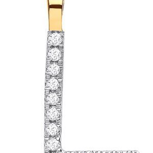 9ct Yellow Gold 0.05ct Diamond L Initial