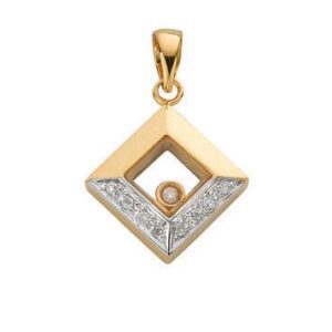 9ct Yellow Gold 0.05ct Floating Diamond Pendant