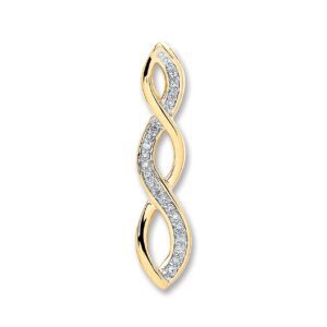 9ct Yellow Gold 0.08ct Diamond Pendant