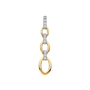 9ct Yellow Gold 0.10ctw Drop Pendant