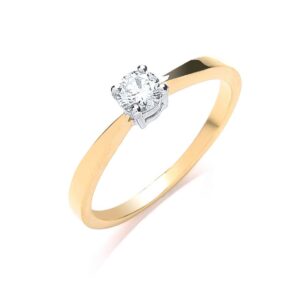 9ct Yellow Gold 0.25ct Diamond Engagement Ring